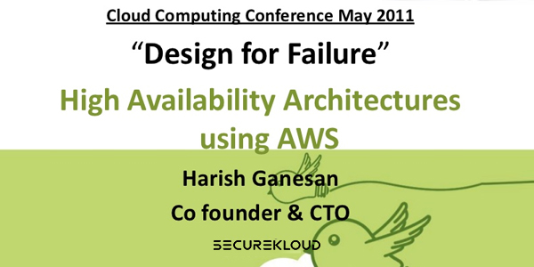 AWS High Availability Design at Cloud Event May 2011