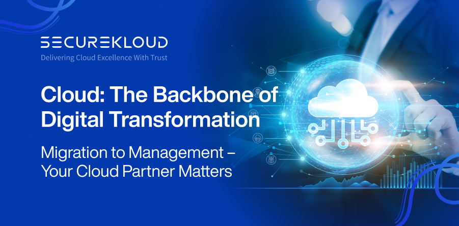 Cloud migration and managed cloud services illustration