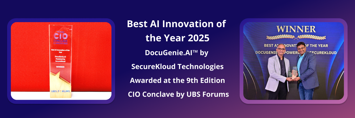 SecureKloud DocuGenie.AI CIO Event 2025 Website Banner