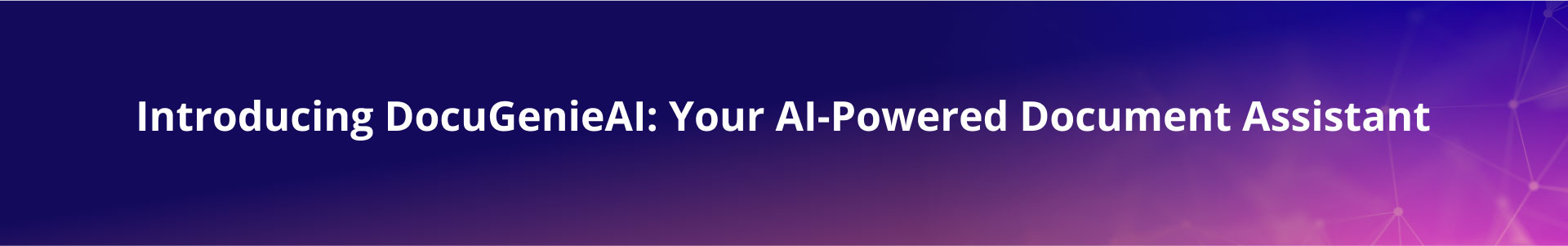 DocuGenie.AI Intelligence Document Automation Promotion Website Banner